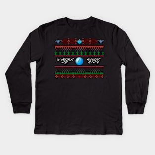 BLUNCH holiday sweater but BIG BLOCKY Kids Long Sleeve T-Shirt